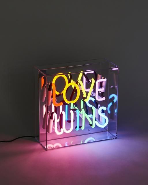 Love Wins' Glass Neon Sign