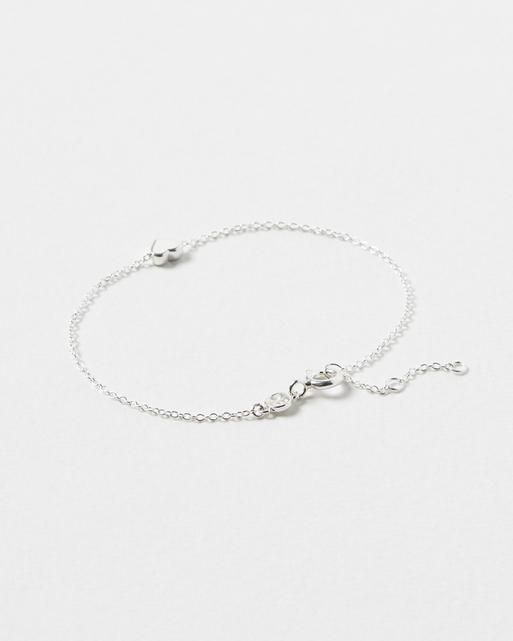 Big Love Chunky Heart Silver Chain Bracelet | Oliver Bonas