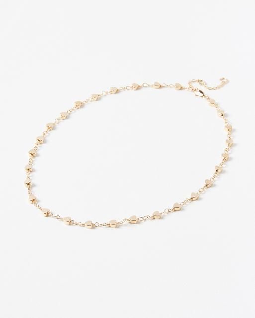 Taurus Mini Hearts Chain Short Necklace | Oliver Bonas