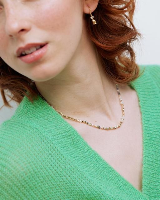 An Orange Swirl Glass Bead Necklace – LFrank