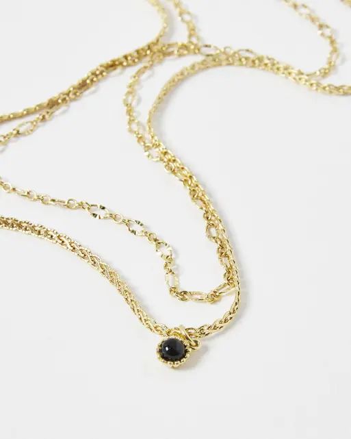 Buy Black Onyx Necklace | Gold Plating – PALMONAS