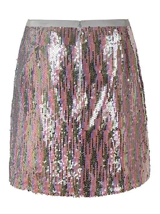 Sequined Silver Mini Skirt | Oliver Bonas