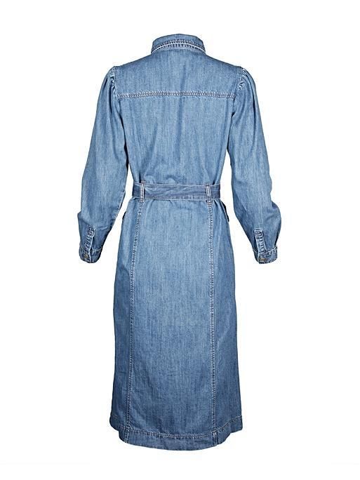 Denim Blue Midi Shirt Dress | Oliver Bonas