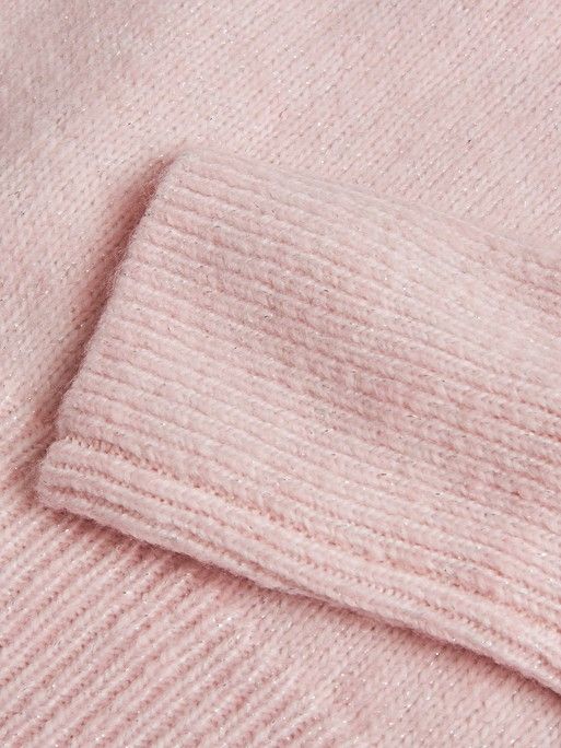 Star Stitch Sleeves Pink Knitted Jumper | Oliver Bonas