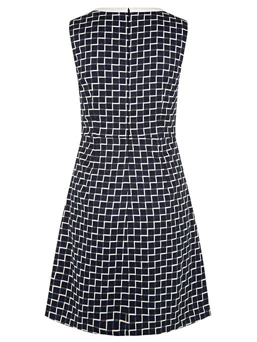 Ladder Check Fit and Flare Dress | Oliver Bonas
