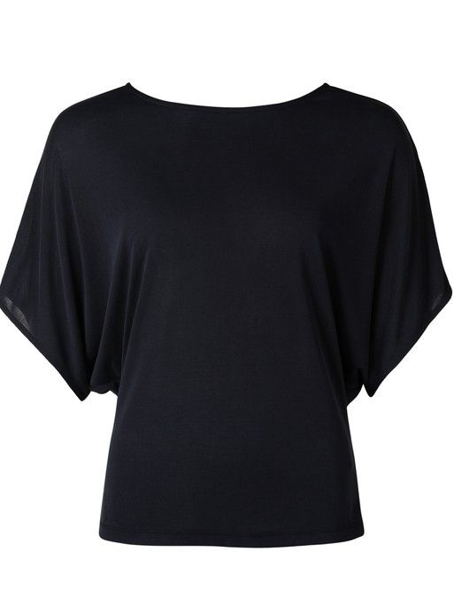 Knot Back Black Jersey T-Shirt | Oliver Bonas
