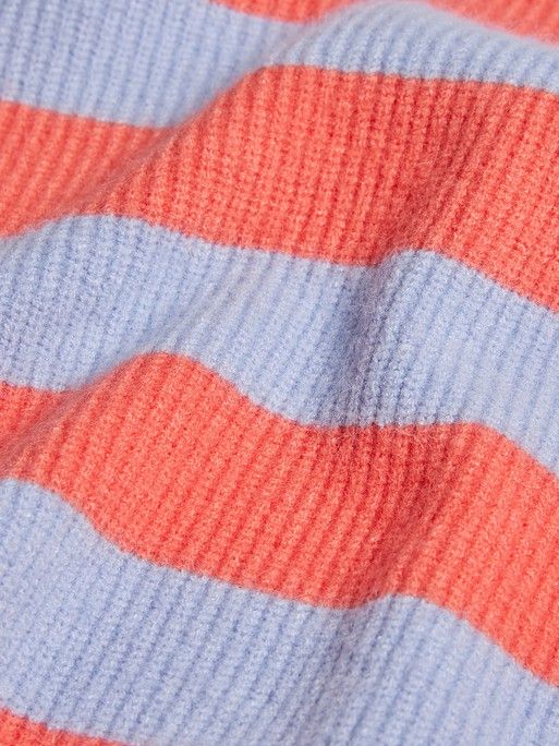 Zeus Striped Orange Knitted Jumper | Oliver Bonas