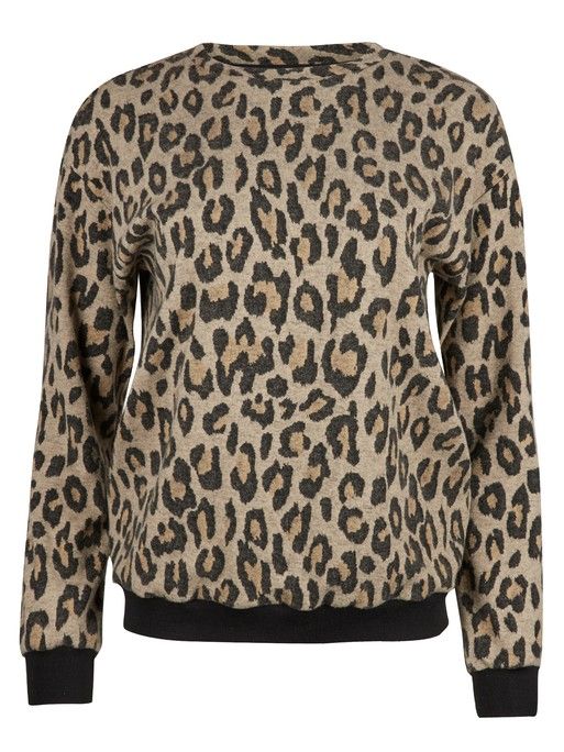 Animal Spot Jacquard Brown Sweatshirt | Oliver Bonas