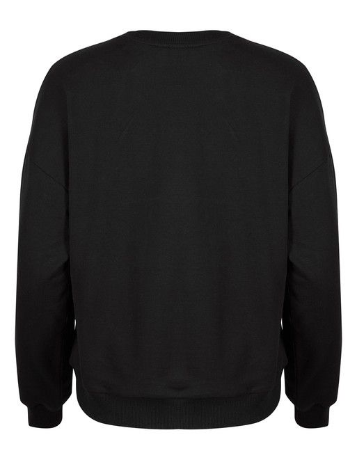 Animal Lightning Bolt Sequin Black Sweatshirt | Oliver Bonas