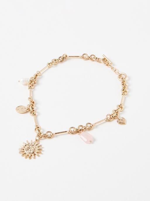 Color Blossom sun bracelet, pink gold and grey mother-of-pearl - Jewelry -  Categories