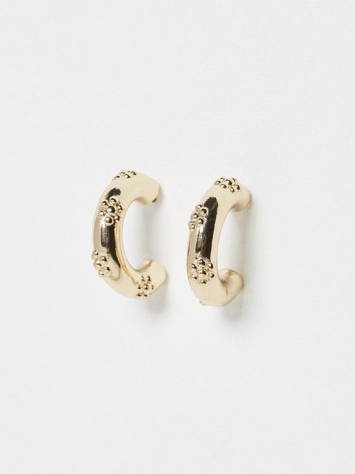 NEST Jewelry Skinny Hoop Earrings with Baroque Pearls