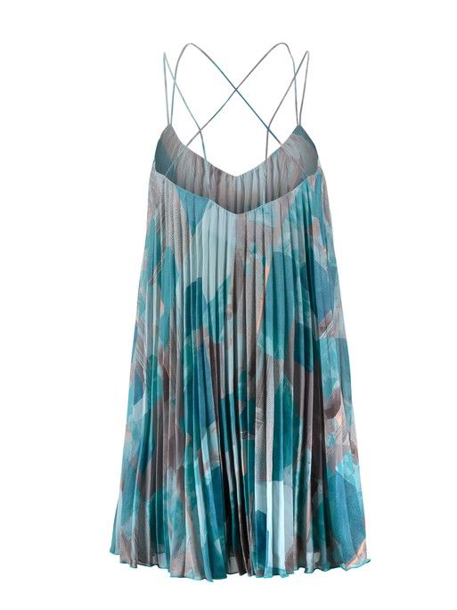 Rosa Printed Pleated Cami Dress | Oliver Bonas