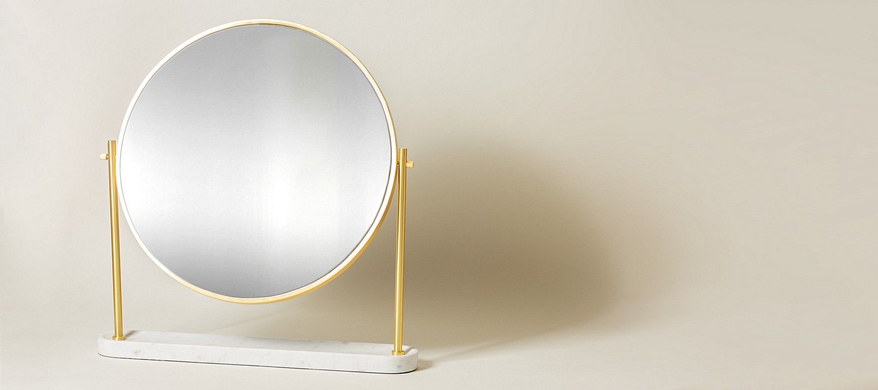 Round Marble Dressing Table Mirror | Oliver Bonas