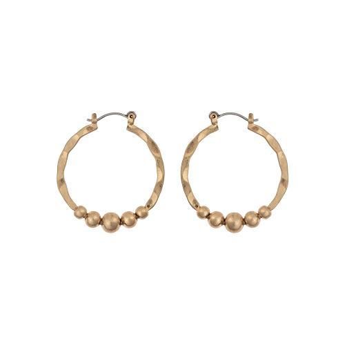 Denali Textured Multi Sphere Hoop Earrings | Oliver Bonas