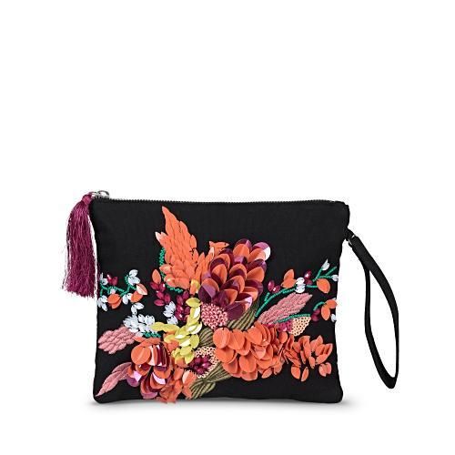 Aisha Floral Sequin Clutch Bag | Oliver Bonas