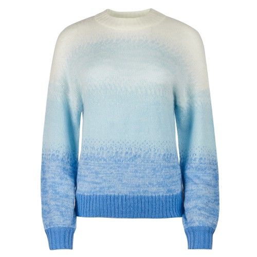 Ombré Blue Knitted Sweater | Oliver Bonas US