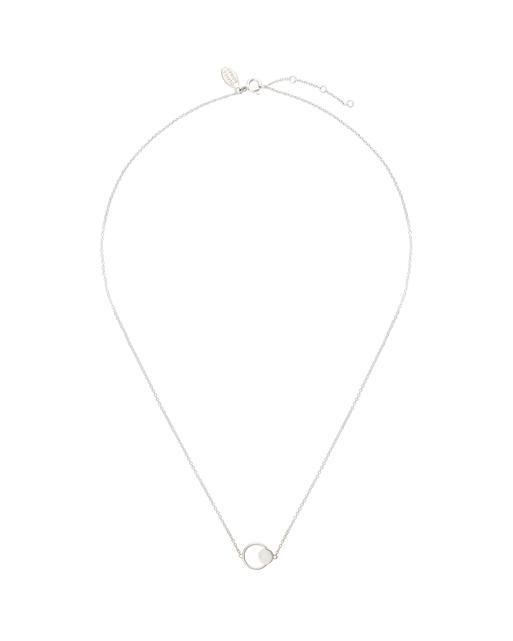 Eclipse Double Circle Silver Necklace | Oliver Bonas