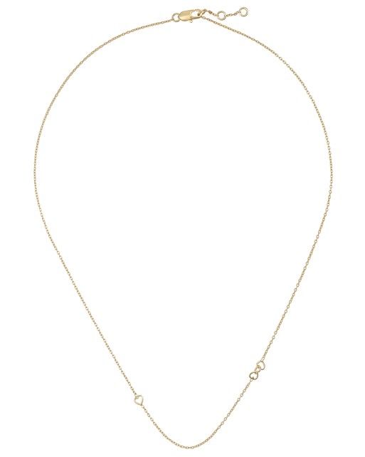 Lovable Interlinked Hearts Gold Plated Chain Necklace | Oliver Bonas