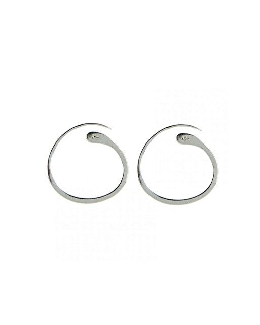 Looped Silver Hoop Earrings | Oliver Bonas