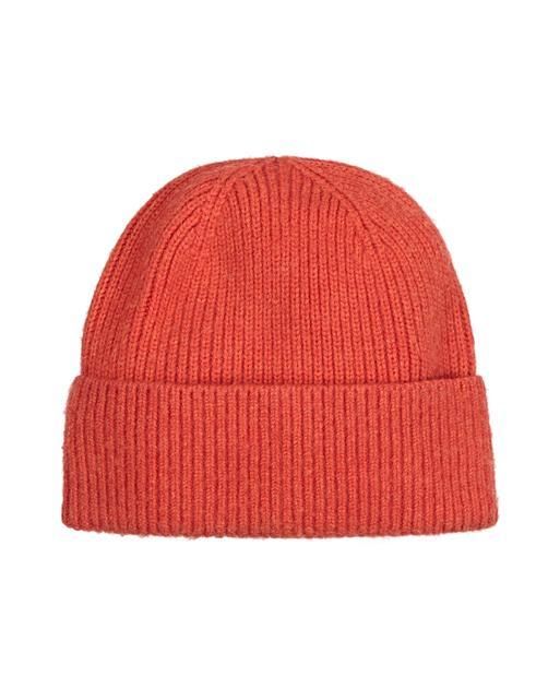 Wool & Cashmere Orange Beanie Hat | Oliver Bonas
