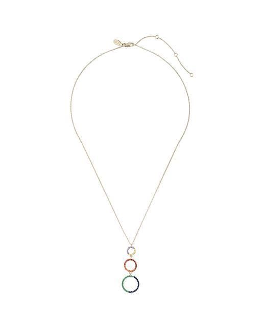 Skylar Multicoloured Circles Pendant Necklace | Oliver Bonas
