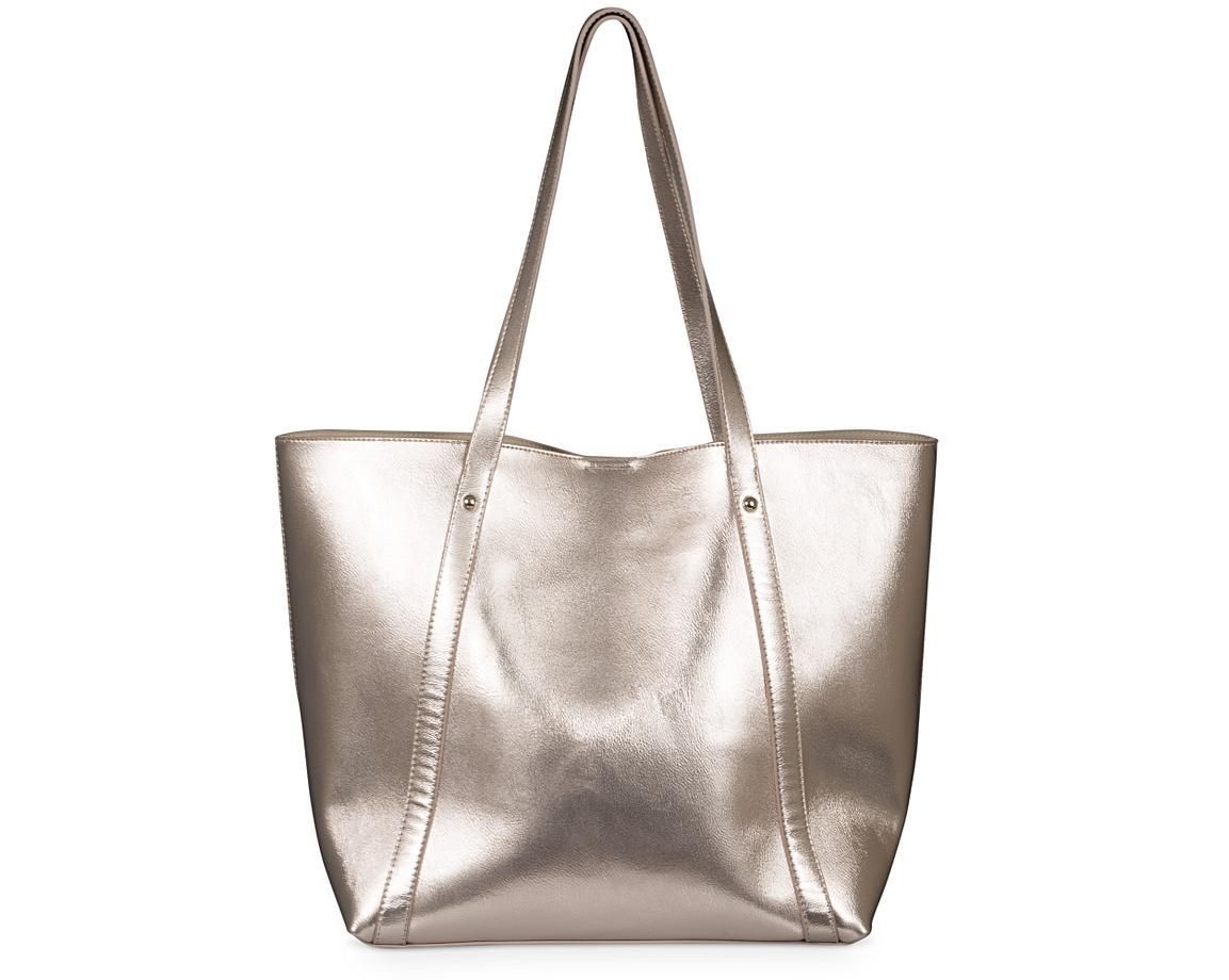 Rose Gold Mia Metallic Tote Bag | Oliver Bonas