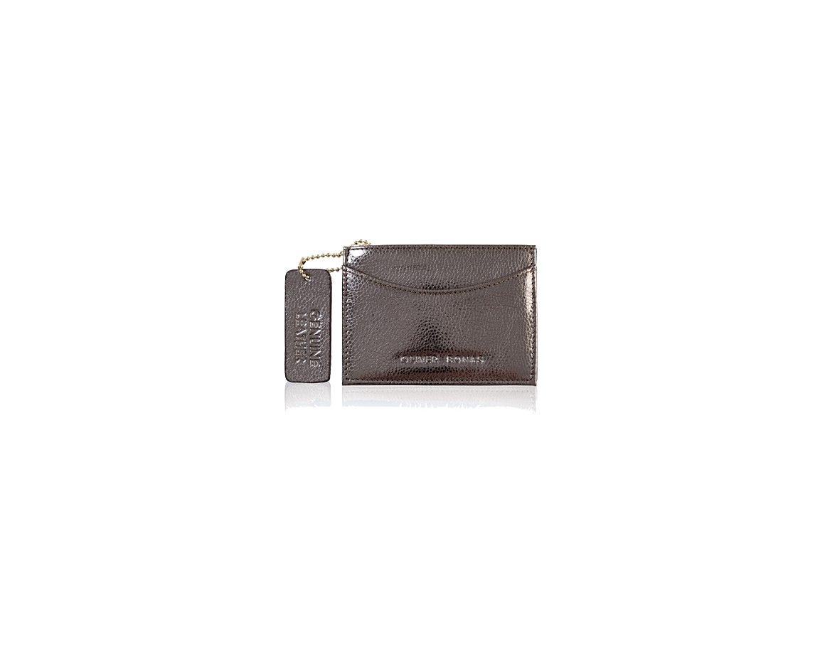 Grey Leather Travel Card Holder | Oliver Bonas